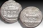 ROMAN REPUBLIC AR silver denarius Q. Pompeius Rufus, Rome mint -