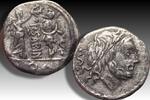 ROMAN REPUBLIC AR silver quinarius P. Vettius Sabinus, Rome - variety with control letter • S • on both sides - -