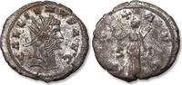 ROMAN EMPIRE AE/BI silvered antoninianus Gallienus, Siscia mint - PAX AVG, S and I in left and right field - heavy coin -