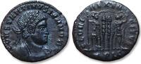ROMAN EMPIRE AE Follis / Nummus Constantine II as Caesar, Lugdunum (Lyon) mint - mintmark ⁕PLG - -