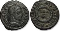 ROMAN EMPIRE AE Follis / Nummus Crispus as Caesar, Siscia mint 5th officina - mintmark ЄSIS(sun) - -