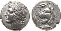 Griek,s munten tetradrachm Sicily, Leontini -
