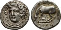 THESSALIEN LARISSA Drachme um 350 v. Chr. Feine Tönung, leihcter Doppelschlag auf dem Revers, gutes sehr schön.