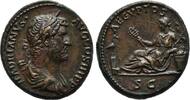 RÖMISCHE KAISERZEIT Hadrian, 117 - 138 n. Chr. As 130 - 138 n. Chr. Schöne braune Patina, Felder etwas geglättet, vz