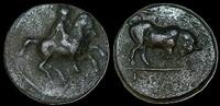 Thessaly, Krannon. Circa 350-300 BC. Æ Chalkous 14mm, 2.07 g. Thessalian warrior -