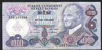 Turquie / Turkey / Turkeï 1000 Lira Atatürk -