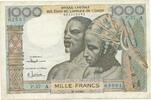 Côte d'Ivoire / Ivory Coast 1000 Francs Banque Centrale des Etats de l'Afrique de l'Ouest -