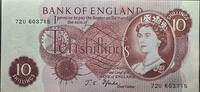   Bank of England Ten Shillings Note 1967  12.55 &pound;  +  33.23 &pound; shipping