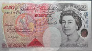   Bank of England 50 pound note, 1994 issue, portrait of Sir John Hublon  107.81 &pound;  +  29.54 &pound; shipping