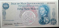   Isle of Man Government Fifty New Pence banknote  62.77 &pound;  +  33.23 &pound; shipping