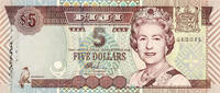   Fiji $5 banknote (2002 series) | Queen Elizabeth II portrait and Nadi ... 7.38 &pound;  +  33.23 &pound; shipping
