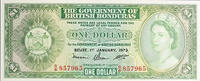   British Honduras 1 dollar bill, 1973, featuring Elizabeth II, Pick #33... 154.33 &pound;  +  29.54 &pound; shipping