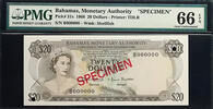   1968 Bahamas $20 Bill SPECIMEN Pick #31s PMG66 EPQ | Queen Elizabeth II  565.63 &pound;  +  29.54 &pound; shipping