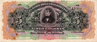   Costa Rica Anglo-Costa Riciens Bank 5 Corones banknote (issued 1903&ndash;19... 25.84 &pound;  +  33.23 &pound; shipping