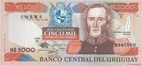   Uruguay 5000 Nuevos Peso Banknote (1983-1987) | Featuring Juan Antonio... 16.98 &pound;  +  33.23 &pound; shipping