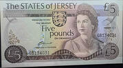   States of Jersey &pound;5 note  90.09 &pound;  +  29.54 &pound; shipping