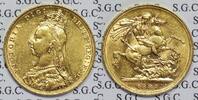 Grossbritannien Königin Viktoria - Jubilee  1 (Sovereign) 1887-M (Melbourne) vz, winzigste Kratzer