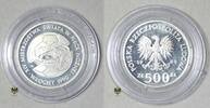 500 Zlotych 1988 Polen XIV. Fußball-WM in Italien Polierte Platte im original Kapsel