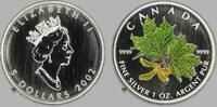 Kanada 5 Dollars Queen Elizabeth II - Rs. with maple branch in colour -