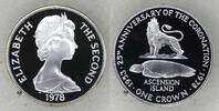 Ascension 1 Crown Queen Elizabeth II - 25th anniversary of the coronation -