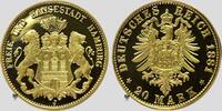 Kaiserreich Hamburg 20 Mark 1881-J Free and Hanseatic City Polierte Plat... 42.48 £  +  8.67 £ shipping
