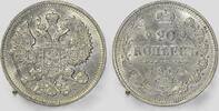 Russland 20 Kopeken 1914 B.C. Tzar Nikolaus II Stgl., winzige Kratzer 13.87 £  +  8.67 £ shipping
