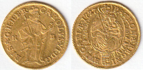 Römisch Deutsches Reich, Dukat,Kremnitz, 1727, Haus Habsburg,Karl XI.,1711-1740, VF-EF,