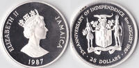 Jamaika, 10 Dollars, 1987, 25 Jahre Unabhängigkeit, PP,lose, 69.36 £60.69 £  +  8.67 £ shipping
