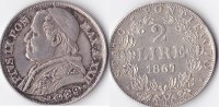 Vatican, 2 Lire, Pius IX., -