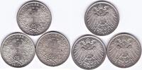 Deutschland, 3 mal 1 Mark, 1914 E Kaiserreich, fast stempelglanz / stemp... 31.21 £  +  8.67 £ shipping