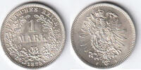 Deutschland, 1 Mark, 1875 F, Kaiserreich, vorzüglich-stempelglanz, 125.71 £  +  21.67 £ shipping