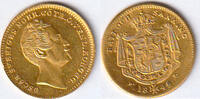 Schweden, König Oskar I.,1844-1859, Dukat, 1849, vorzüglich,