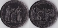 Deutschland, Eisenmedaille,selten, Königreich Sachsen,3.Jahrhundertfeier der Übergabe der Augsburger Konfession, -