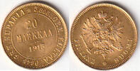 Finnland, 20 Markkaa, 1913, Zar Nikolaus II.,1894-1917, fast stempelglanz, 715.68 £  +  8.67 £ shipping