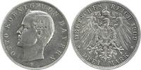 Bayern 3 Mark 1909 D Otto 1886-1913. sehr schön 24.30 £ Tax included +  8.68 £ shipping