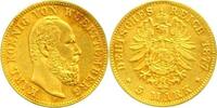 Württemberg 5 Mark Gold Karl 1864-1891. -