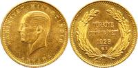 Türkei-Republik 100 Piaster Gold Republik seit 1923. -