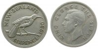 Neuseeland 6 Pence KN Georg VI -