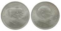 Dänemark 10 Kronen Ag Hochzeit Margarethe -