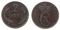 Dänemark 2 Öre Br Christian IX -