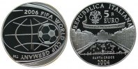 Italien 5 Euro Ag Historisches Fußballspiel, Fußballweltmeisterschaft in Deutschland 2006 -