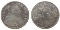 Vatikan 1/5 Scudo Ag Benedict XIV, Anno XVI, Doppio Giulio, Broschur-/Lötspur (?) -