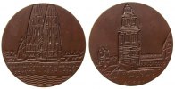 Münchner Medailleure Medaille 1966 Bronze Köln - Rheinischen Verein für Denkmalpflege, Kölner Dom / Mainzer Dom, v. Gies Ludwig, ca. 60 MM, etwas...