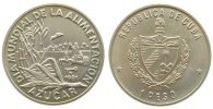 Kuba 1 Peso KN Welternährungstag - Zuckerprod., Schön 65 -
