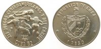 Kuba 1 Peso KN Zentralamerikanische und karibische Spiele/3 Athleten, Schön 68 -