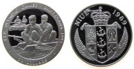 Niue 50 Dollar Ag Olympiade Rudern -