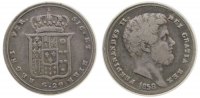 Neapel u. Sizilien 1 Tari / 20 Grana Ag Ferdinando II, kleiner Randfehler, 1 in 1858 Doppelsenkung -