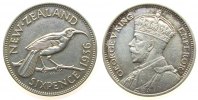 Neuseeland 6 Pence KN Georg V -
