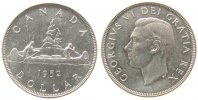 Kanada 1 Dollar Ag Georg VI, Kanu -