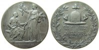 Münchner Medailleure Medaille o.J. Bronze versilbert Bayern, des Bayrischen Industriellen Verbandes für langjährige Dienste, Bienenkorb / Fraueng...